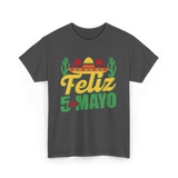 Feliz 5 de Mayo Mexico Celebration T-Shirt - Dark Heather