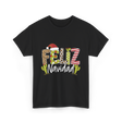 Feliz Navidad Cactus Christmas T-Shirt - Black