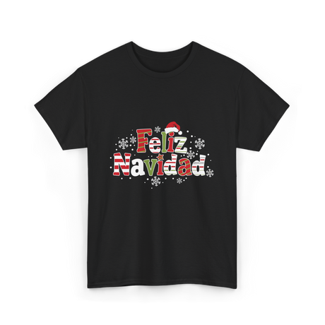 Feliz Navidad Christmas Celebration T-Shirt - Black