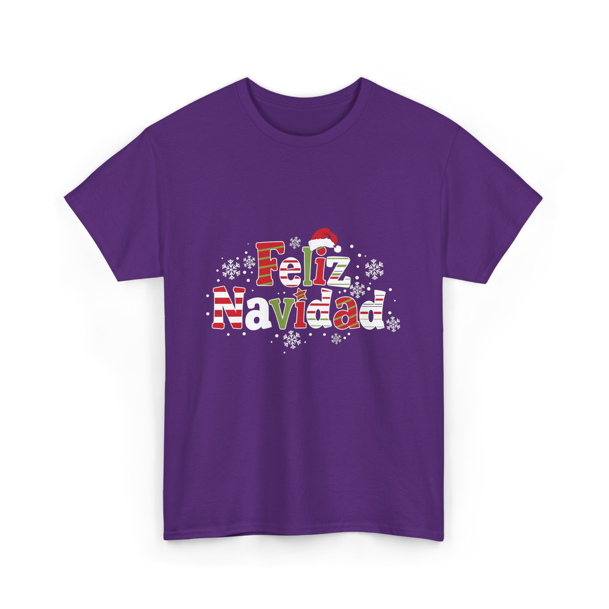 Feliz Navidad Christmas Celebration T-Shirt - Purple