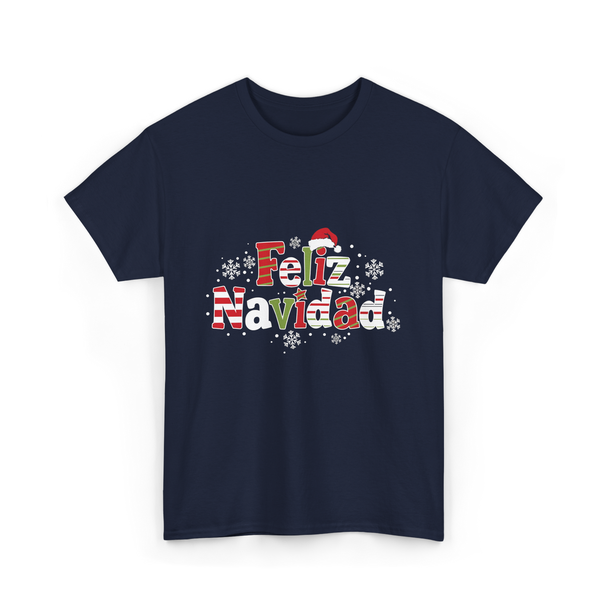 Feliz Navidad Christmas Celebration T-Shirt - Navy