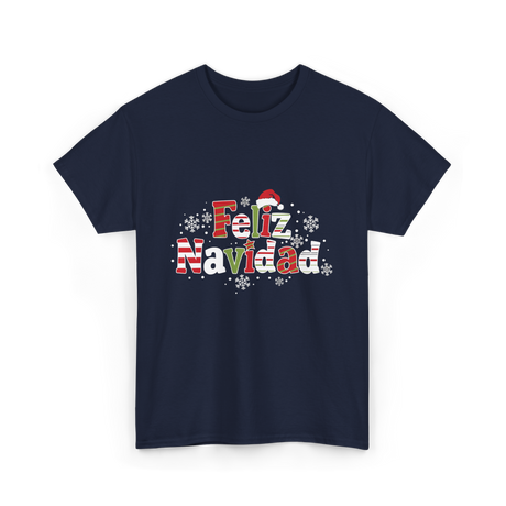 Feliz Navidad Christmas Celebration T-Shirt - Navy