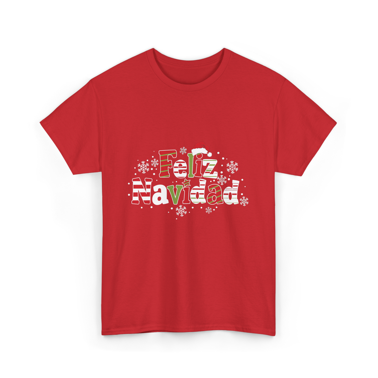 Feliz Navidad Christmas Celebration T-Shirt - Red