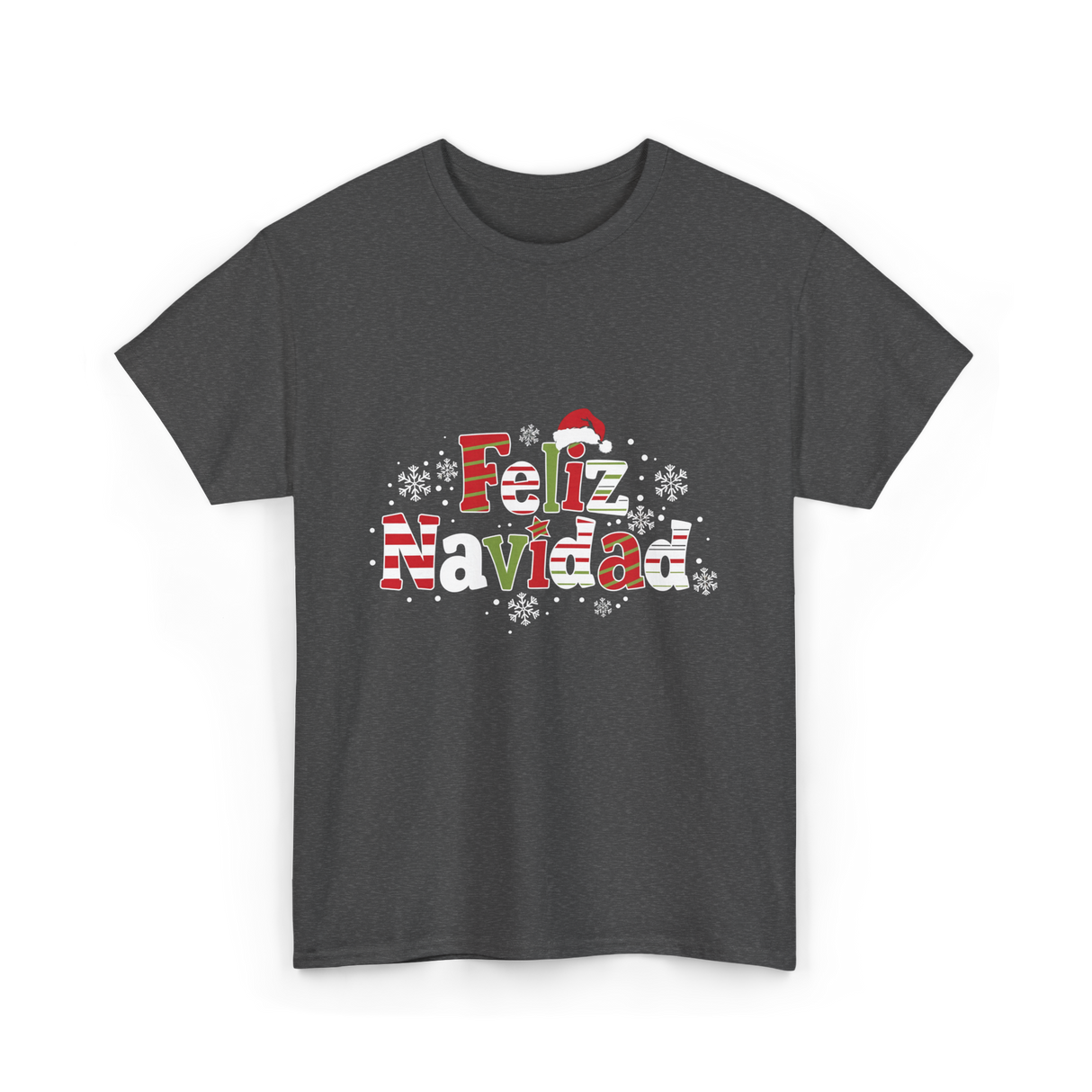 Feliz Navidad Christmas Celebration T-Shirt - Dark Heather