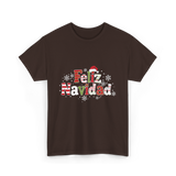 Feliz Navidad Christmas Celebration T-Shirt - Dark Chocolate