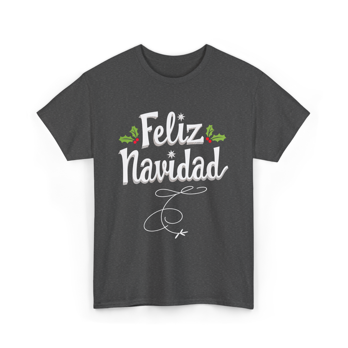 Feliz Navidad Christmas Holiday T-Shirt - Dark Heather