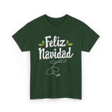 Feliz Navidad Christmas Holiday T-Shirt - Forest Green