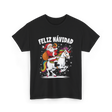 Feliz Navidad Christmas Santa Unicorn T-Shirt - Black