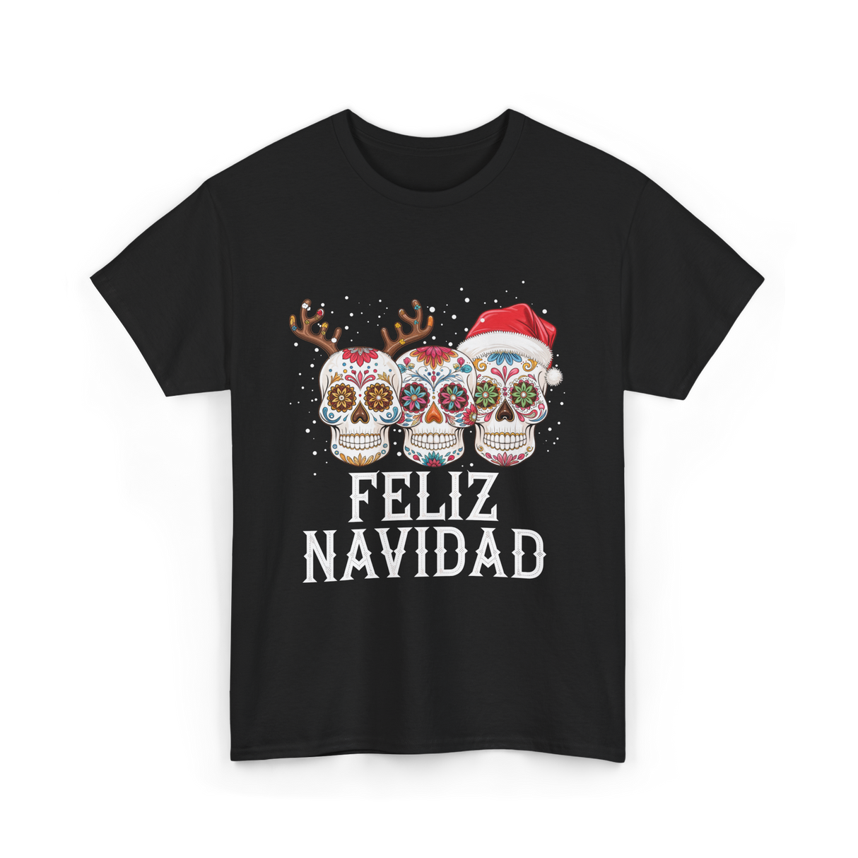 Feliz Navidad Christmas T-Shirt - Black