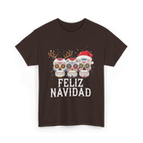 Feliz Navidad Christmas T-Shirt - Dark Chocolate