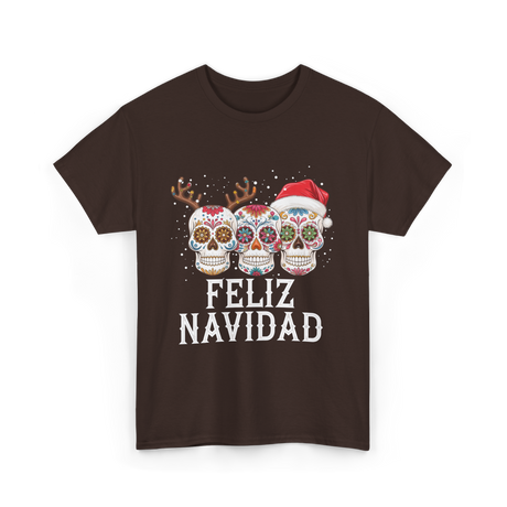 Feliz Navidad Christmas T-Shirt - Dark Chocolate