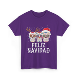 Feliz Navidad Christmas T-Shirt - Purple