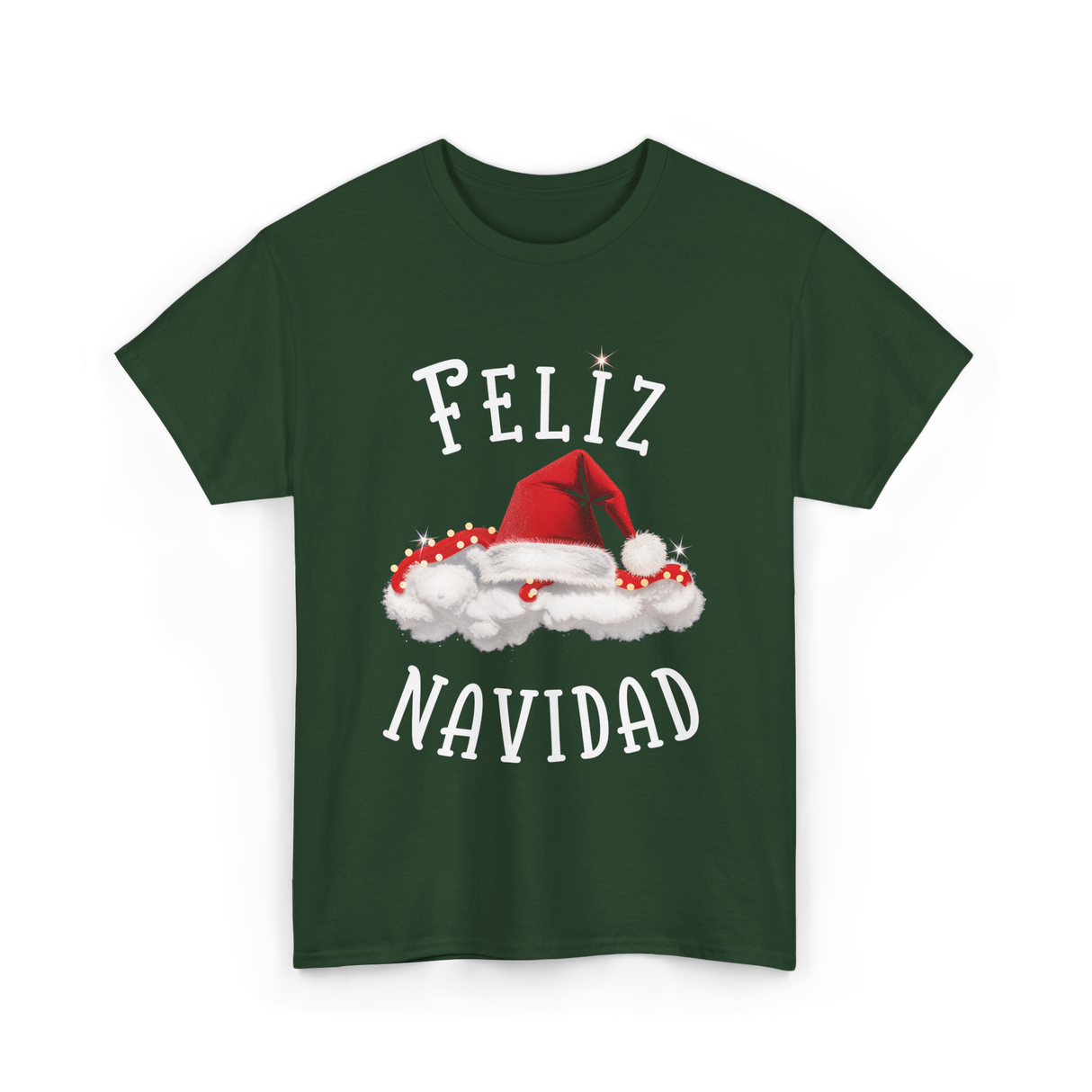 Feliz Navidad Christmas T-Shirt - Forest Green