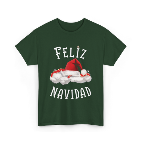 Feliz Navidad Christmas T-Shirt - Forest Green