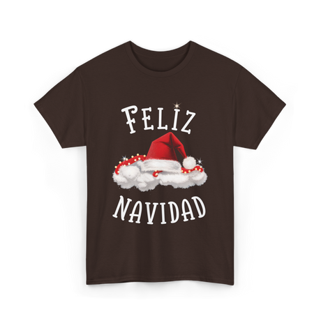 Feliz Navidad Christmas T-Shirt - Dark Chocolate