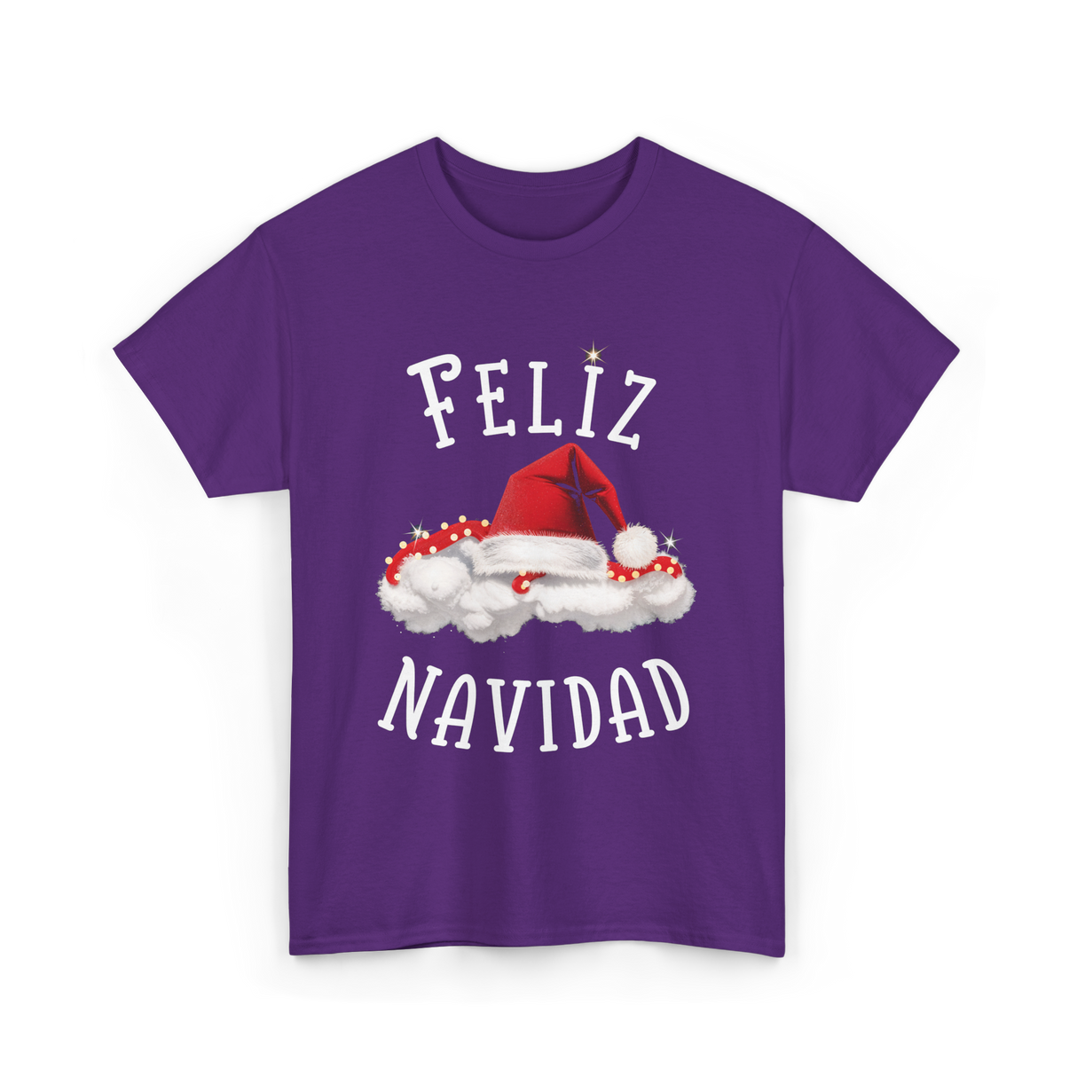 Feliz Navidad Christmas T-Shirt - Purple