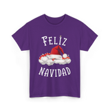 Feliz Navidad Christmas T-Shirt - Purple