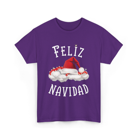 Feliz Navidad Christmas T-Shirt - Purple