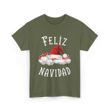 Feliz Navidad Christmas T-Shirt - Military Green