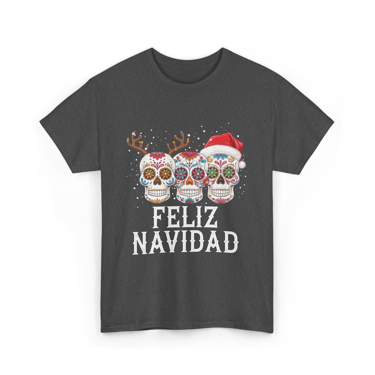 Feliz Navidad Christmas T-Shirt - Dark Heather