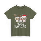 Feliz Navidad Christmas T-Shirt - Military Green