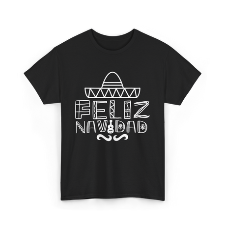 Feliz Navidad Mexican Culture T-Shirt - Black