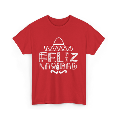 Feliz Navidad Mexican Culture T-Shirt - Red