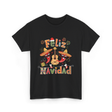 Feliz Navidad Mexican Fiesta T-Shirt - Black