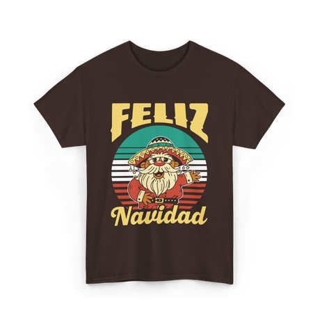 Feliz Navidad Mexico Christmas T-Shirt - Dark Chocolate