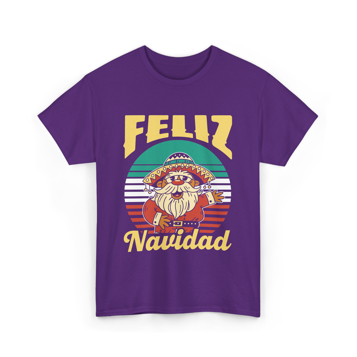 Feliz Navidad Mexico Christmas T-Shirt - Purple