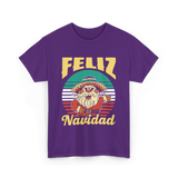 Feliz Navidad Mexico Christmas T-Shirt - Purple