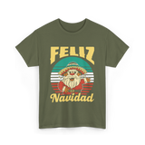 Feliz Navidad Mexico Christmas T-Shirt - Military Green