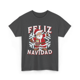 Feliz Navidad Santa Claus T-Shirt - Dark Heather