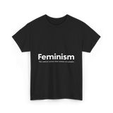 Feminism Definition Strong Women T-Shirt - Black