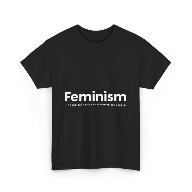 Feminism Definition Strong Women T-Shirt - Black