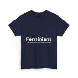 Feminism Definition Strong Women T-Shirt - Navy