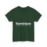 Feminism Definition Strong Women T-Shirt - Forest Green