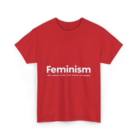 Feminism Definition Strong Women T-Shirt - Red