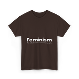 Feminism Definition Strong Women T-Shirt - Dark Chocolate