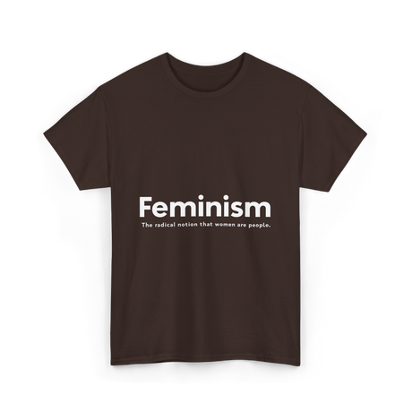 Feminism Definition Strong Women T-Shirt - Dark Chocolate