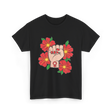 Feminist Fist Flowers Feminism T-Shirt - Black