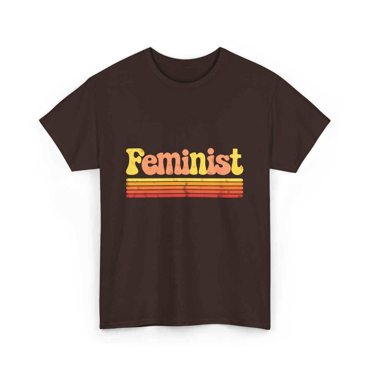 Feminist Retro Feminism Equality T-Shirt - Dark Chocolate