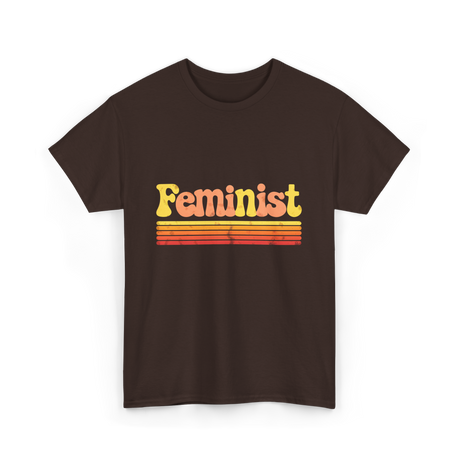 Feminist Retro Feminism Equality T-Shirt - Dark Chocolate