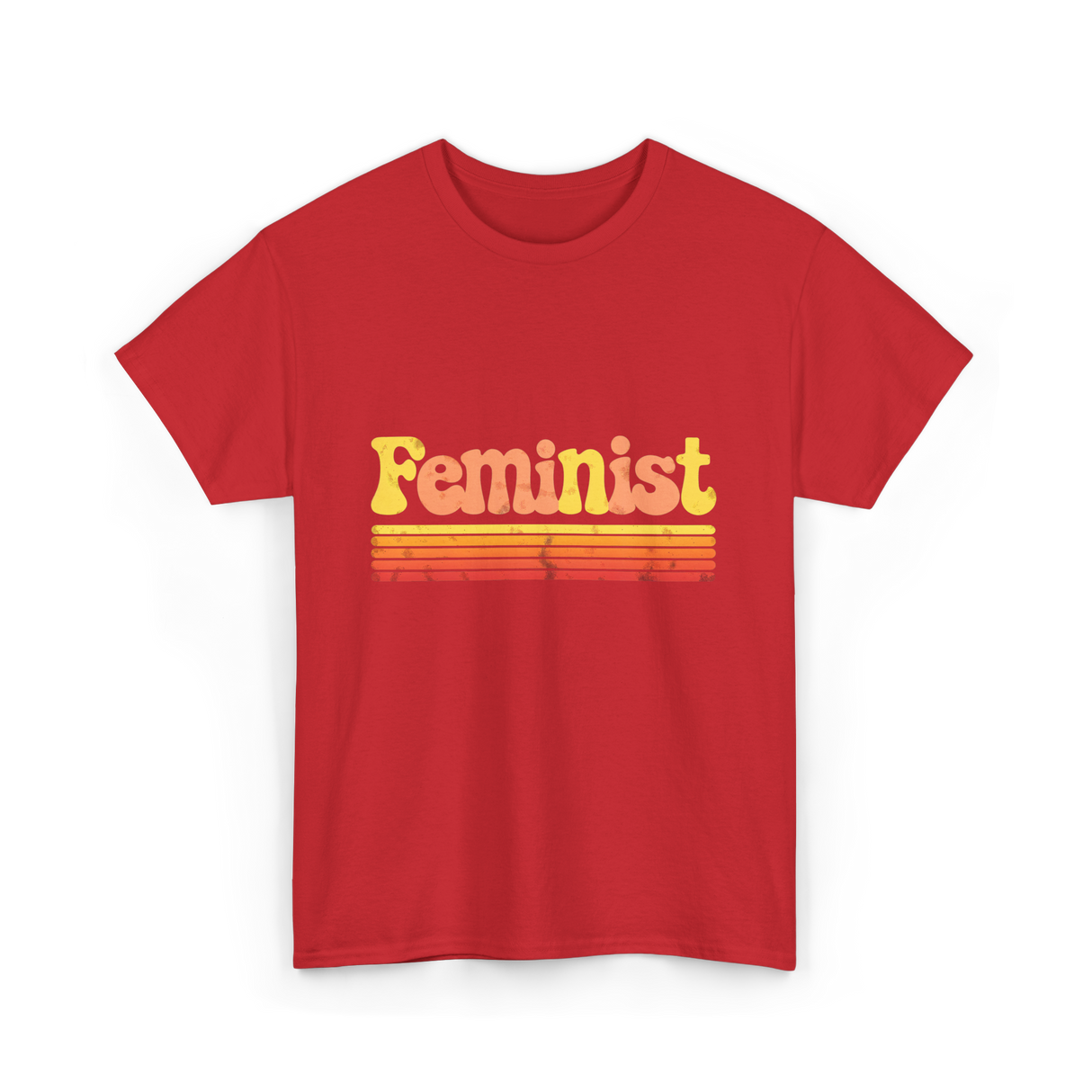 Feminist Retro Feminism Equality T-Shirt - Red