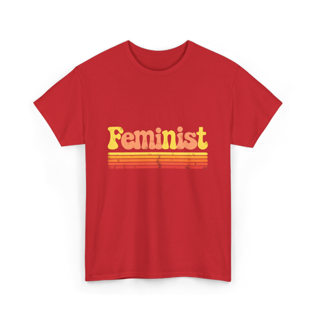 Feminist Retro Feminism Equality T-Shirt - Red