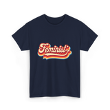 Feminist Retro Feminism Movement T-Shirt - Navy