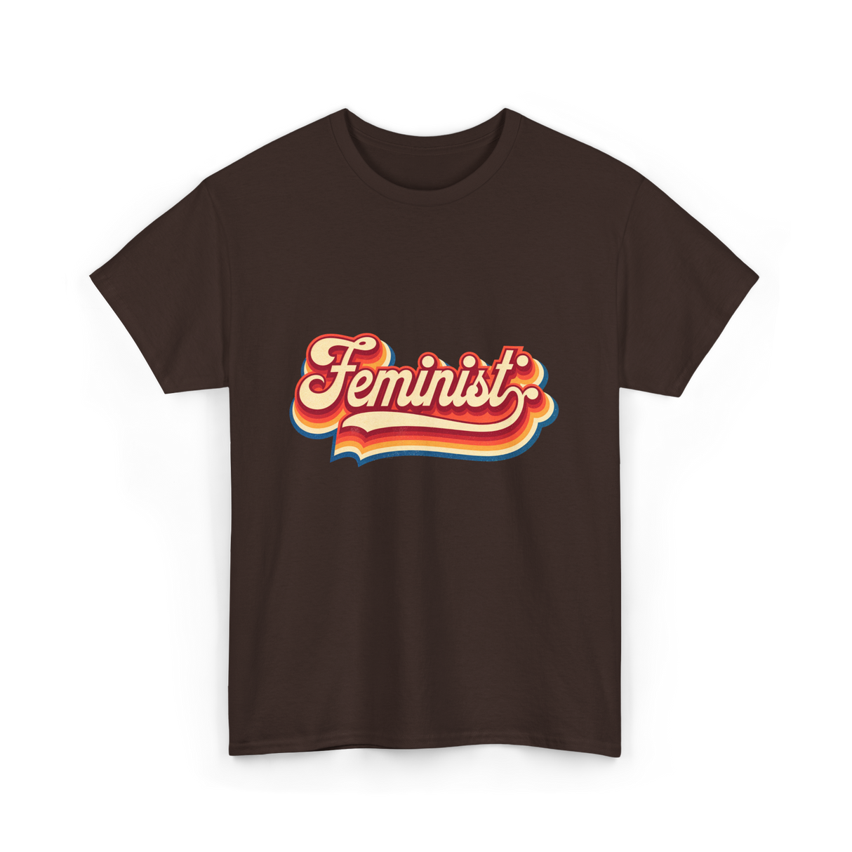 Feminist Retro Feminism Movement T-Shirt - Dark Chocolate