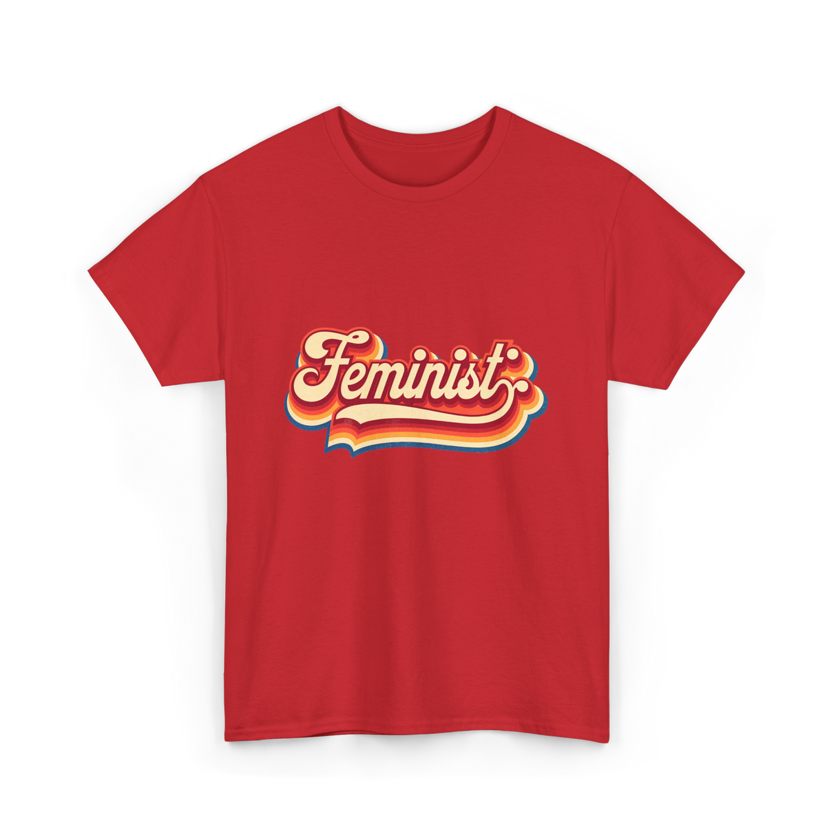 Feminist Retro Feminism Movement T-Shirt - Red