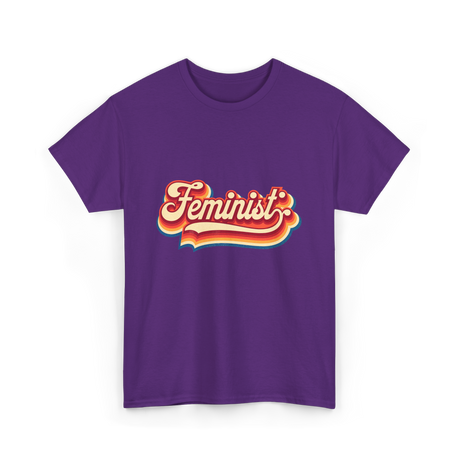 Feminist Retro Feminism Movement T-Shirt - Purple