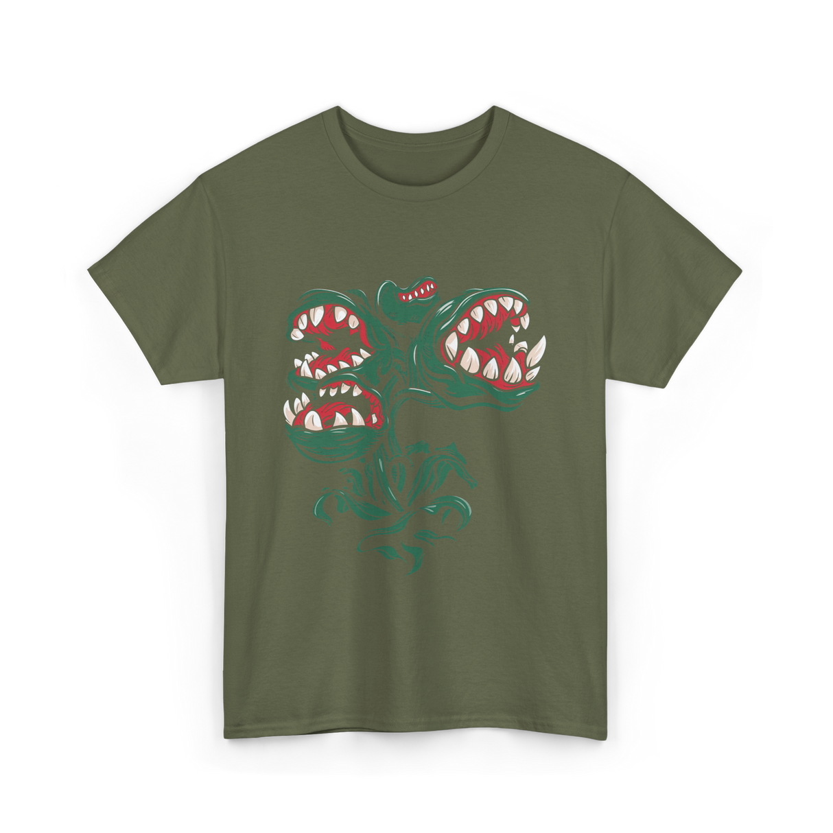 Carnivorous Plants T-Shirt - Military Green